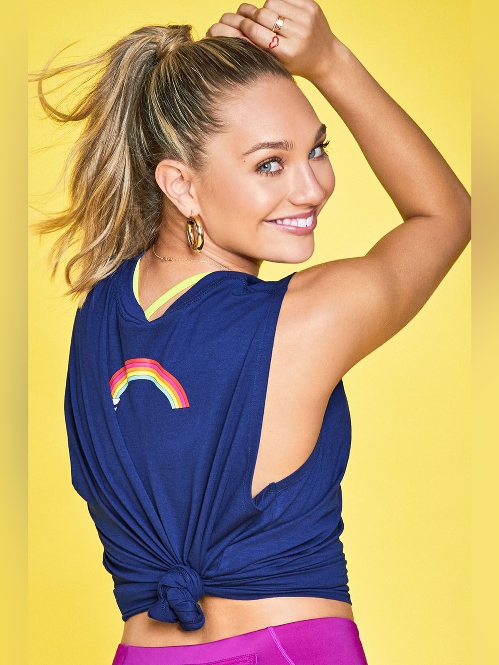 EUC Fabletics x Maddie Ziegler Jamie Muscle Tank - Navy